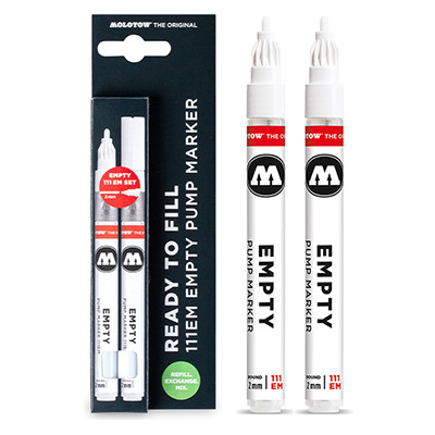 Pisaki do napełniania Round 111EM Molotow, 2 mm, 2 szt.