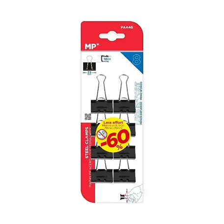 Klipsy do papieru 25 mm, zestaw 8 sztuk