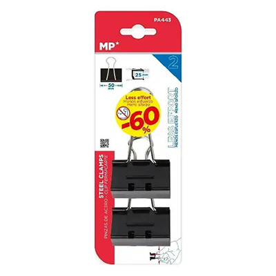 Klipsy do papieru 50 mm, zestaw 2 sztuki