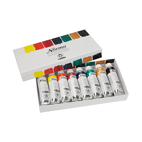 Farby olejne Norma Professional, zestaw 8 x 35 ml