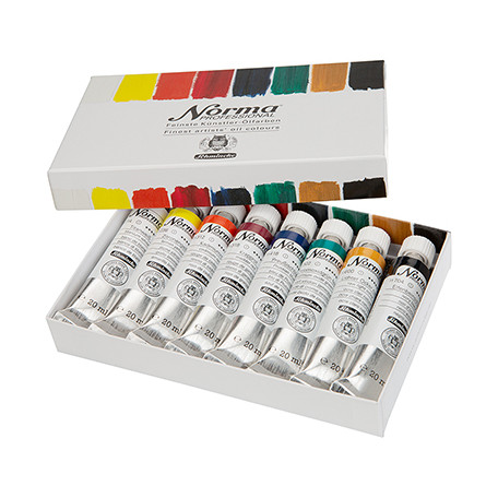 Farby olejne Norma Professional, zestaw 8 x 20 ml
