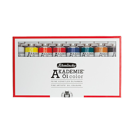 Farby olejne Akademie Schmincke, zestaw 8 x 60 ml