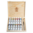 Farby olejne Akademie Schmincke, 12 x 60 ml, drewniana kaseta