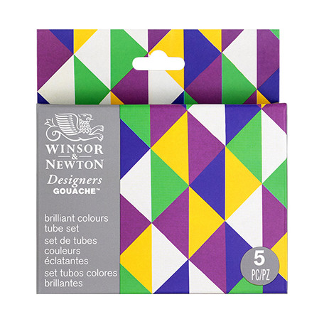Brilliant, zestaw farb Designers Gouache W&N, 5 x 14 ml