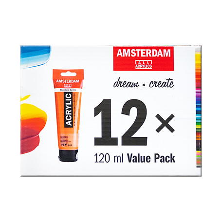 Farby akrylowe Talens Amsterdam, 12 x 120 ml