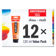 Farby akrylowe Talens Amsterdam, 12 x 120 ml