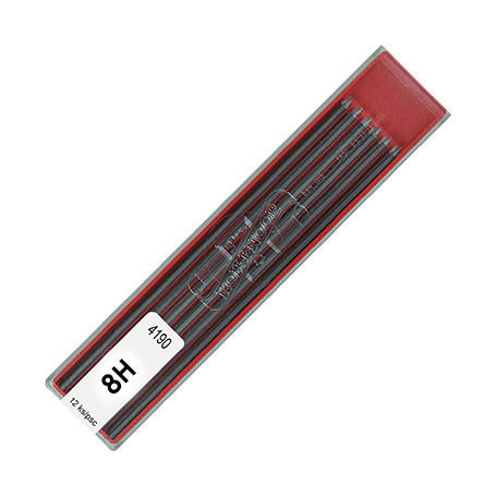 Wkłady grafitowe 4190, Koh-I-Noor, 12 x 2mm, 8H