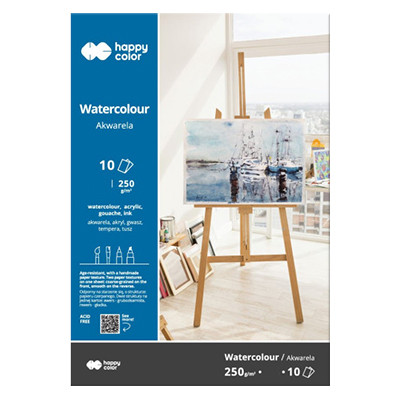 Blok do akwareli Happy color, A3, 10 ark. 250g