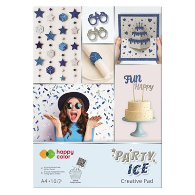 Party Ice, blok papieru ozdobnego, Happy Color A4
