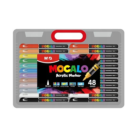 Markery akrylowe pędzelkowe Mocalo M&G 48 kolorów