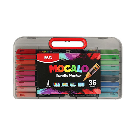 Markery akrylowe pędzelkowe Mocalo M&G 36 kolorów