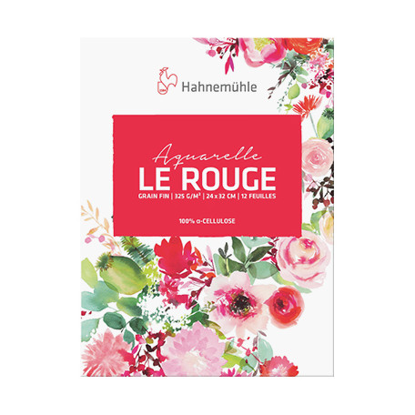 Blok aquarelle Le Rouge CP Hahnemuhle, 12 ark. 24 x 32 cm