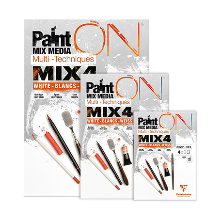 Paint ON MIX4, blok mix media A6, Clairefontaine