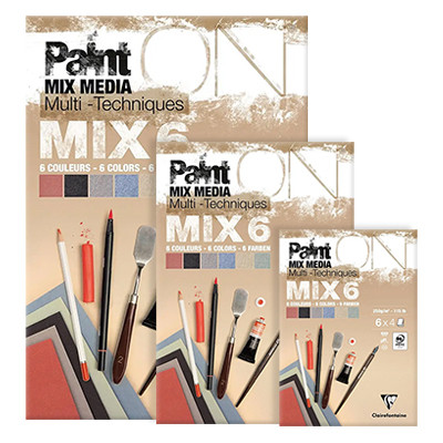 Paint ON MIX6, blok mix media A6, Clairefontaine