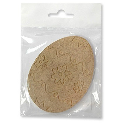 Pisanka nr 19, płyta MDF, 7 x 10 cm