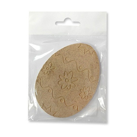 Pisanka nr 19, płyta MDF, 7 x 10 cm