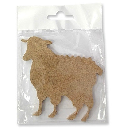 Owca, płyta MDF, 7 x 10 cm