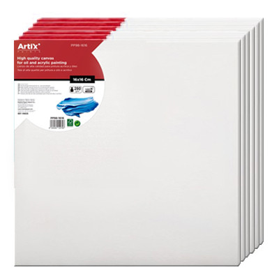 30 x 30 cm, podobrazia bawełniane Artix, 6 sztuk