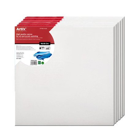 30 x 30 cm, podobrazia bawełniane Artix, 6 sztuk