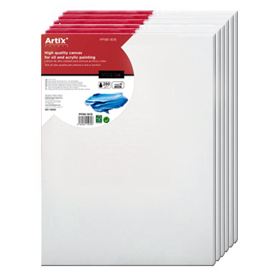 30 x 40 cm, podobrazia bawełniane Artix, 6 sztuk