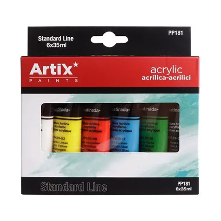 Farby akrylowe Artix, 6 x 35 ml