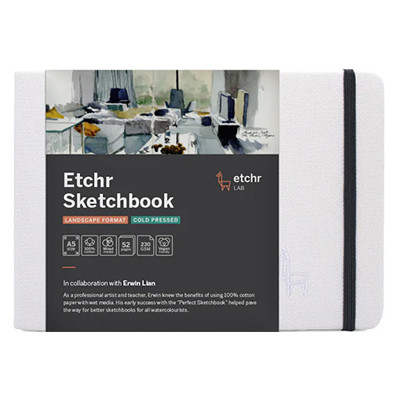 Szkicownik Etchr Sketchbook Landscape CP, 230 g/m, A5