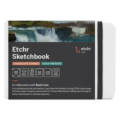 Szkicownik Etchr Sketchbook Landscape CP, 230 g/m, A6