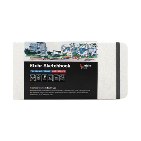 Szkicownik Etchr Sketchbook Panoramic HP, 220 g/m, 10 x 20 cm