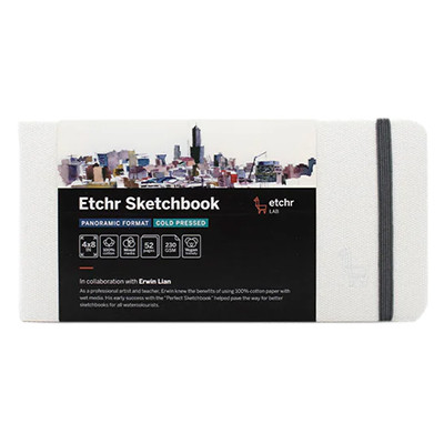 Szkicownik Etchr Sketchbook Panoramic CP, 230 g/m, 10 x 20 cm