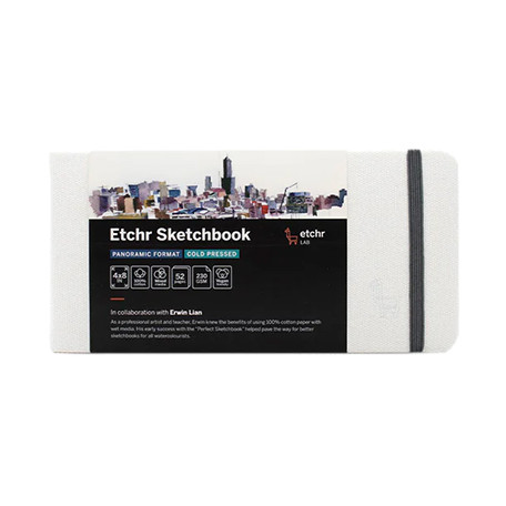 Szkicownik Etchr Sketchbook Panoramic CP, 230 g/m, 10 x 20 cm