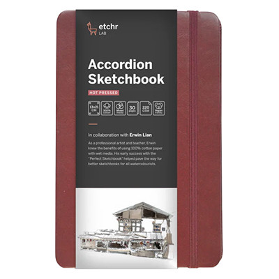 Szkicownik Accordion Sketchbook Etchr HP, 220 g/m, 13 x 21 cm