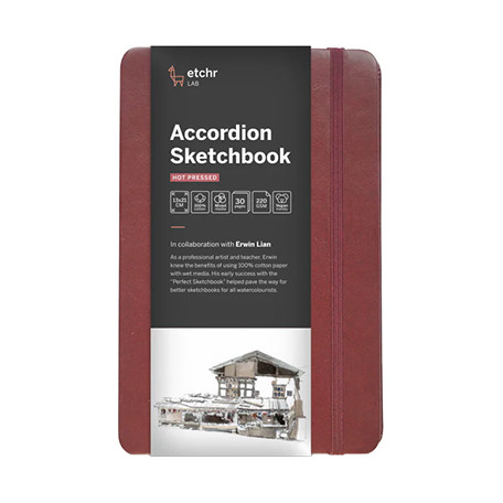 Szkicownik Accordion Sketchbook Etchr HP, 220 g/m, 13 x 21 cm