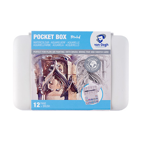 Muted – zestaw akwareli Van Gogh Pocket Box, 12 kol.