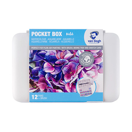 Violets – zestaw akwareli Van Gogh Pocket Box, 12 kol.
