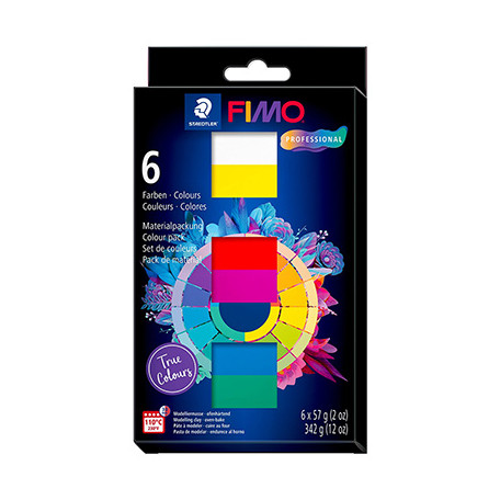 True colours Fimo Professional, 6 x 57g