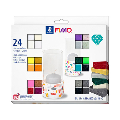 Fimo Effect, zestaw kostek 24 x 25 g