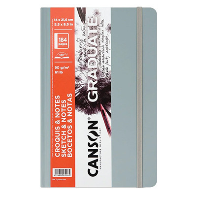 Notes Canson Graduate Sketch&Note A5, twarda oprawa szara