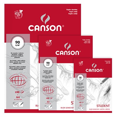 Blok szkicowy Canson Student, 100ark. A4, 90g