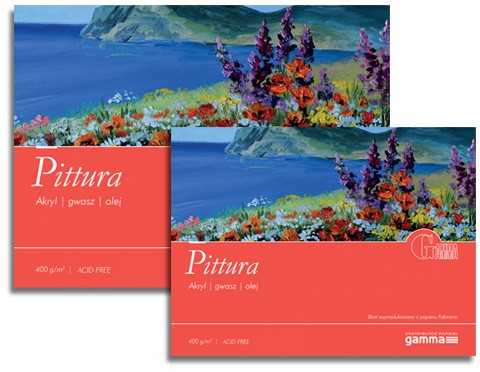 Papier do malarstwa, Fabriano Pittura, blok 37 x 49 cm, 10 ark.