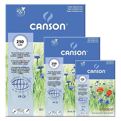 Blok do akwareli Canson, A4, 10 ark. 250g