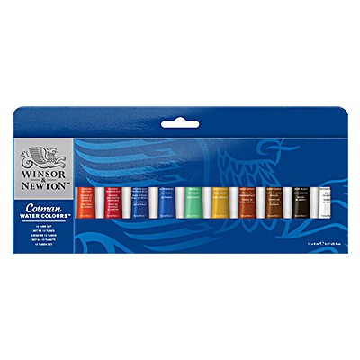 Farby akwarelowe Cotman w tubkach, zestaw 12 x 8ml