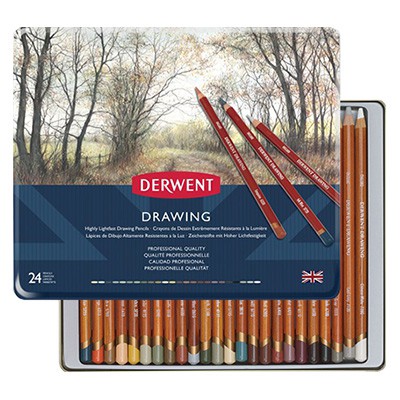Kredki rysunkowe Drawing, Derwent, 24 kolory
