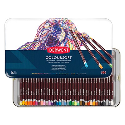 Kredki rysunkowe Coloursoft, Derwent, 36 kolorów