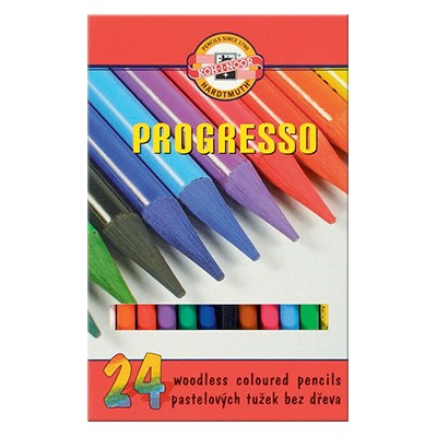 Bezdrzewne kredki rysunkowe Progresso, Koh-i-Noor, 24 kolory