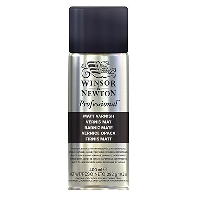 Werniks matowy do farb olejnych, W&amp;N, spray 400ml