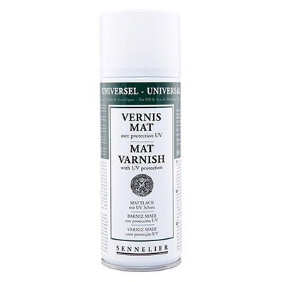 Werniks matowy do farb olenych, Sennelier, spray 400ml