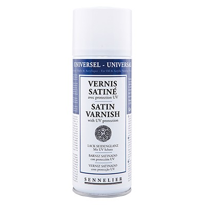 Werniks satynowy do farb olejnych,  Sennelier, spray 400ml