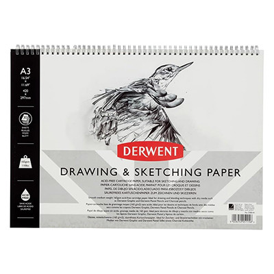 Szkicownik na spirali Derwent Elephant, 30 kartek A3, 165g