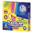 Plastelina fluorescencyjna, Astra, zestaw 6 kolorów