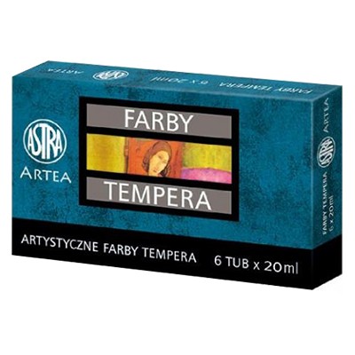 Farby temperowe Artea Astra, zestaw  6 kolorów